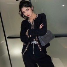 샤넬 CHANEL 2021 SS 멀티라인 포켓 블랙 여성 자켓 커스텀