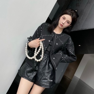샤넬 CHANEL 2021 SS 큐빅 체크 포켓 블랙 여성 자켓 커스텀