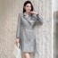 발망 BAIMAIN 2021 SS 카라 체크 벨트 주름 여성 원피스 커스텀