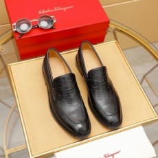 페레가모 FERRAGAMO 2021 SS 각인로고 블랙 남성 구두 커스텀