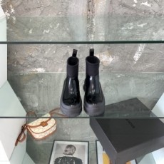 질샌더 JILSANDER 2021 SS 투톤 에나멜 블랙 여성 부츠 커스텀