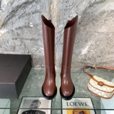 질샌더 JILSANDER 2021 SS 레더 스티치 브라운 여성 롱부츠 커스텀