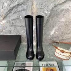 질샌더 JILSANDER 2021 SS 레더 패치 블랙 여성 롱부츠 커스텀
