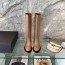 질샌더 JILSANDER 2021 SS 레더 패치 카멜 여성 롱부츠 커스텀
