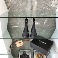 질샌더 JILSANDER 2021 SS 투톤 지퍼 블랙 여성 쇼트부츠 커스텀