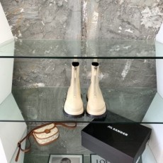 질샌더 JILSANDER 2021 SS 투톤 지퍼 아이보리 여성 쇼트부츠 커스텀