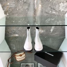질샌더 JILSANDER 2021 SS 투톤 지퍼 화이트 여성 쇼트부츠 커스텀