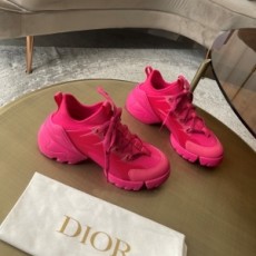디올 DIOR 2021 SS 투톤 스티치 핫핑크 여성 슈즈 커스텀
