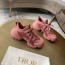디올 DIOR 2021 SS 투톤 스티치 핑크 여성 슈즈 커스텀