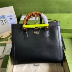 구찌 GUCCI 2021 SS 다이애나 미듐 블랙 토트백 655658 커스텀