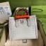구찌 GUCCI 2021 SS 다이애나 스몰 악어가죽무늬 화이트 토트백 660195 커스텀