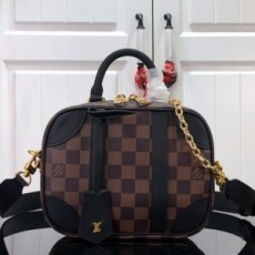 루이비통 LOUIS VUITTON 2021 SS 다미에 에벤 발레젯 수플 블랙 토트백 N50063 커스텀