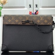 루이비통 LOUIS VUITTON 2021 SS 포쉐트 보야주 스티머 블랙 클러치백 M30583 커스텀