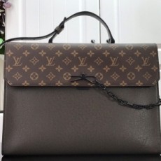 루이비통 LOUIS VUITTON 2021 SS 투톤 로버스토 브리프케이스 딥그린 토트백 M30591 커스텀