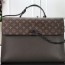 루이비통 LOUIS VUITTON 2021 SS 투톤 로버스토 브리프케이스 딥그린 토트백 M30591 커스텀
