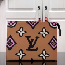 루이비통 LOUIS VUITTON 2021 SS 모노그램 토일레트리 베이지 파우치백 M80752 커스텀