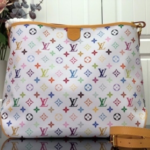 루이비통 LOUIS VUITTON 2021 SS 모노그램 멀티 화이트 딜라이트풀 라지 쇼퍼백 M40353 커스텀