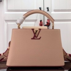 루이비통 LOUIS VUITTON 2021 SS 투톤 카퓌신 BB 스몰 핑크 핸드백 M58610 커스텀