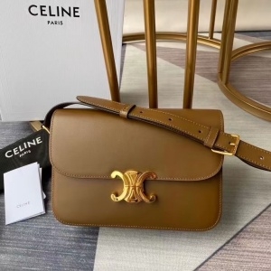 셀린느 CELINE 2021 SS 트리오페 카프스킨 브라운 숄더백 커스텀