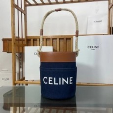 셀린느 CELINE 2021 SS 데님 캔버스 버킷백 196272 커스텀