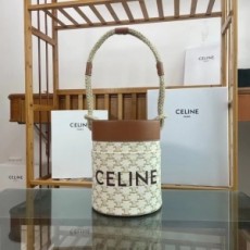 셀린느 CELINE 2021 SS 캔버스 아이보리 버킷백 196272 커스텀