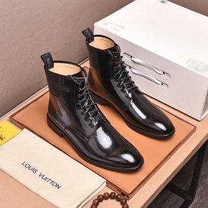 루이비통 LOUIS VUITTON 2021 SS 각인 로고 하이탑 블랙 남성 구두 커스텀