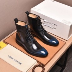 루이비통 LOUIS VUITTON 2021 SS 각인 로고 하이탑 네이비 남성 구두 커스텀
