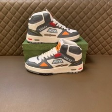 구찌 GUCCI 2021 SS 띠로고 가죽패치 그레이 남성 슈즈 커스텀