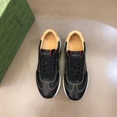 구찌 GUCCI 2021 SS 스티치 로고 블랙 남성 슈즈 커스텀