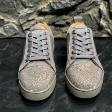 그리스찬 루부탱 CHRISTIAN LOUBOUTIN 2021 SS 스웨이드 투톤 그레이 커플 슈즈 커스텀