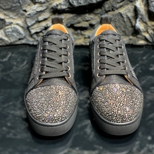 그리스찬 루부탱 CHRISTIAN LOUBOUTIN 2021 SS 스웨이드 투톤 블랙 커플 슈즈 커스텀