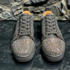 그리스찬 루부탱 CHRISTIAN LOUBOUTIN 2021 SS 스웨이드 투톤 블랙 커플 슈즈 커스텀