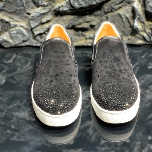 그리스찬 루부탱 CHRISTIAN LOUBOUTIN 2021 SS 스웨이드 블랙 커플 슈즈 커스텀