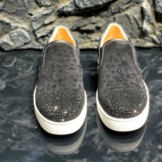 그리스찬 루부탱 CHRISTIAN LOUBOUTIN 2021 SS 스웨이드 블랙 커플 슈즈 커스텀
