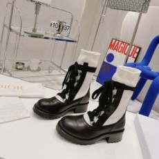 디올 DIOR 2021 SS 투톤 끈장식 화이트 여성 쇼트부츠 커스텀