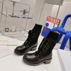 디올 DIOR 2021 SS 투톤 끈장식 블랙 여성 쇼트부츠 커스텀
