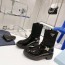 프라다 PRADA 2021 SS 버클 삼각로고 투톤 에나멜 블랙 여성 쇼트부츠 커스텀