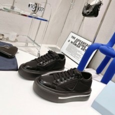 프라다 PRADA 2021 SS 스티치 삼각로고 블랙 여성 슈즈 커스텀