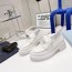 프라다 PRADA 2021 SS 스티치 삼각로고 레더 화이트 여성 슈즈 커스텀
