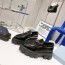 프라다 PRADA 2021 SS 스티치 삼각로고 에나멜 블랙 여성 슈즈 커스텀