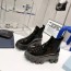 프라다 PRADA 2021 SS 투톤 에나멜 블랙 하이탑 여성 슈즈 커스텀