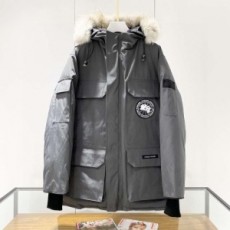 캐나다구스 CANADA GOOSE 2021 SS 코요테퍼 블랙패치 그레이 커플 패딩 커스텀