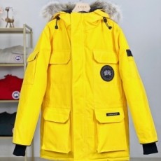 캐나다구스 CANADA GOOSE 2021 SS 코요테퍼 패치로고 옐로우 커플 패딩 커스텀