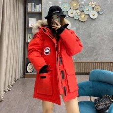 캐나다구스 CANADA GOOSE 2021 SS 코요테퍼 패치로고 레드 커플 패딩 커스텀
