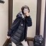 몽클레어 MONCLER 2021 SS 후드 로고 블랙 여성 패딩조끼 커스텀