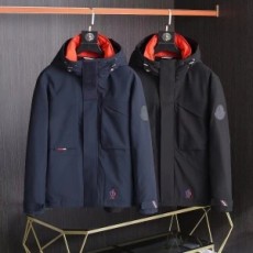 몽클레어 MONCLER 2021 SS 블랙로고 포켓 후드 남성 패딩 커스텀급