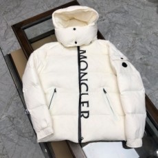 몽클레어 MONCLER 2021 SS 블랙로고 후드 지퍼 화이트 남성 패딩 커스텀급