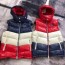 몽클레어 MONCLER 2021 SS 패치로고 후드 투톤 라인 남성 패딩조끼 커스텀급