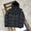몽클레어 MONCLER 2021 SS 자수로고 후드 지퍼 블랙 남성 패딩 커스텀급