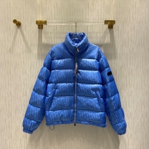 디올 DIOR 2021 SS 캐릭터 퀄팅 포켓 블루 여성 패딩 커스텀급